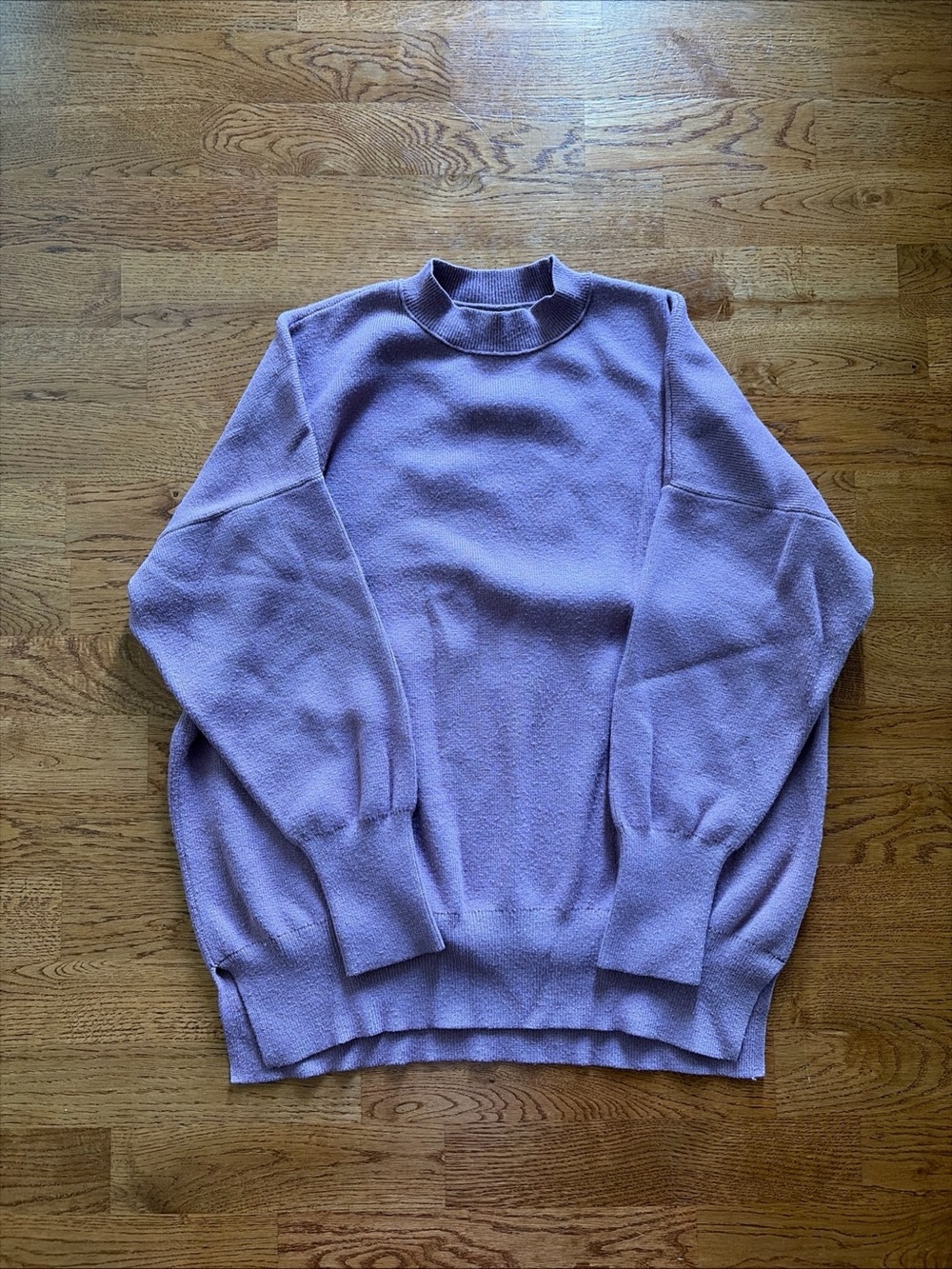 Abercrombie So Soft Collection Mock Sweater Top Women Purple Mauve M Turtleneck